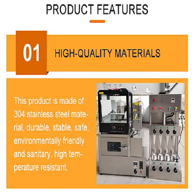 110V 220V Popular Pizza Cone Machine Cone Pizza Oven Commercial Pizza Cone Maker Stainless Steel Healthy Snack Food Machine