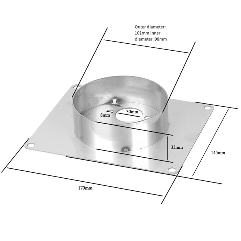 Heater Mounting Plate Stainless Steel 33Mm Turret Planar Turret Bracket Air Parking Heater Car Accessories image 6