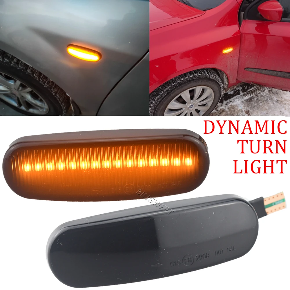 BINGWFPT For Fiat Panda 169 Grande Punto Inkl. Evo Doblo Fiorino Linea Idea Dynamic LED Side Marker Light Repeater Lamp