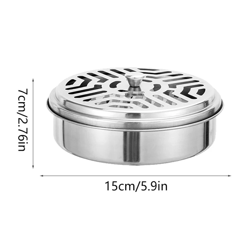 Stainless Steel Mosquito Coil Tray For Home Mosquito Repellent Box Hollow Design Practical High Temperature Resistant Holder