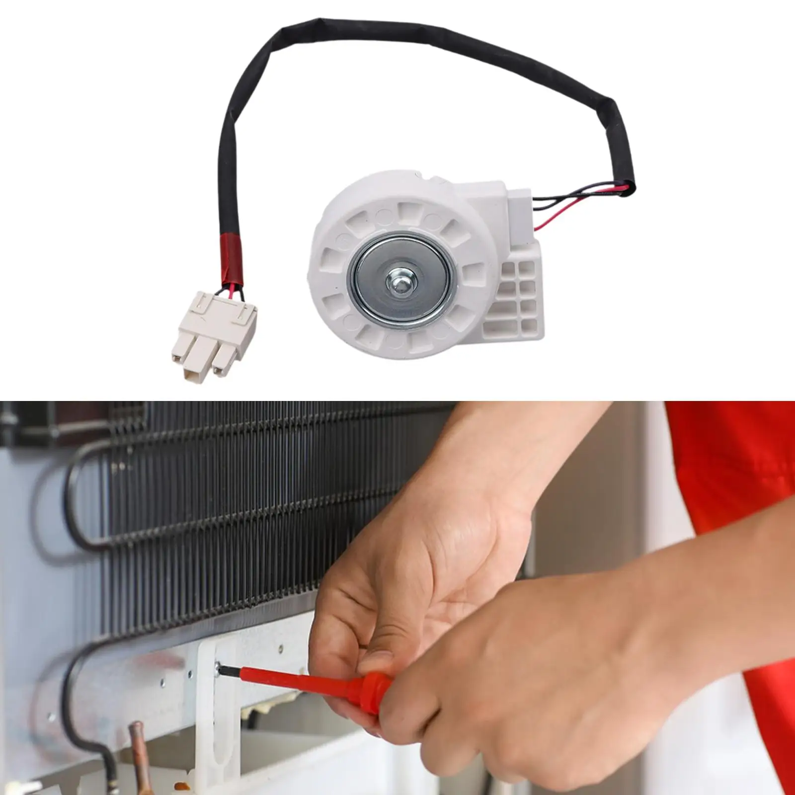 Refrigerator Fan Motor Freezing Fan Motor Spare Easy Installation 50240401000K DC12V 4.5W for Home Appliance Condenser Fan