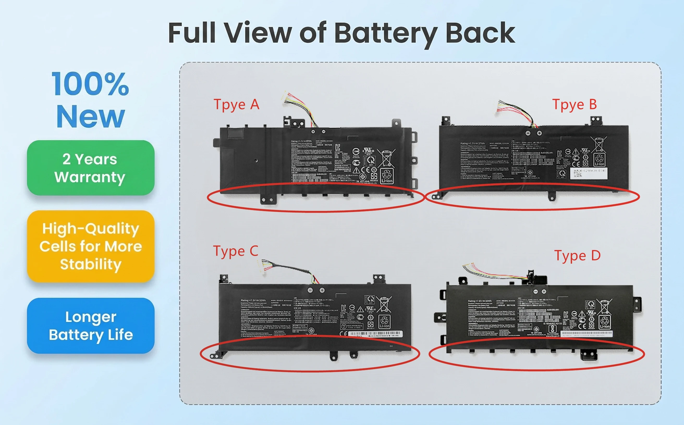 

Аккумулятор для ноутбука B21N1818 7.6V для Asus VivoBook Pro 14 15 X412 A412 X512 X712 A409 X509 F409 F509 V4000F V5000F U4100 C21N1818