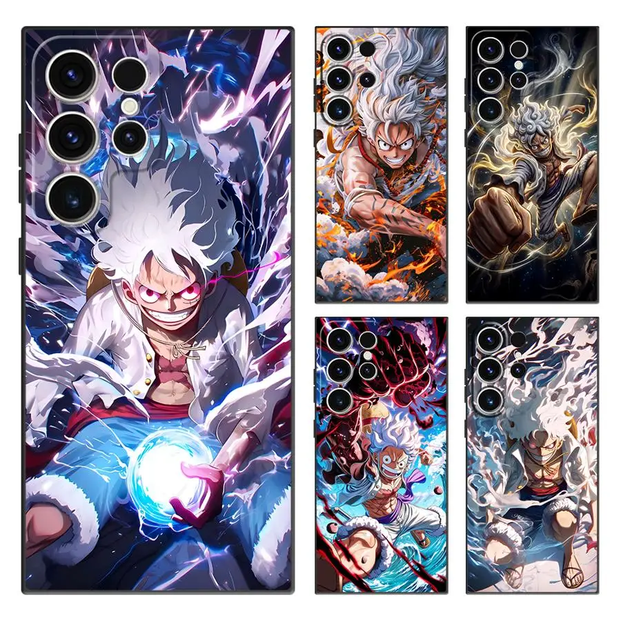 Luffy Gear 5 Funda Phone Cover Case for Samsung Galaxy S26 S25 Ultra Note 20 Ultra 8 9 10 S21 FE S24 Plus S10 S9 S20 S23