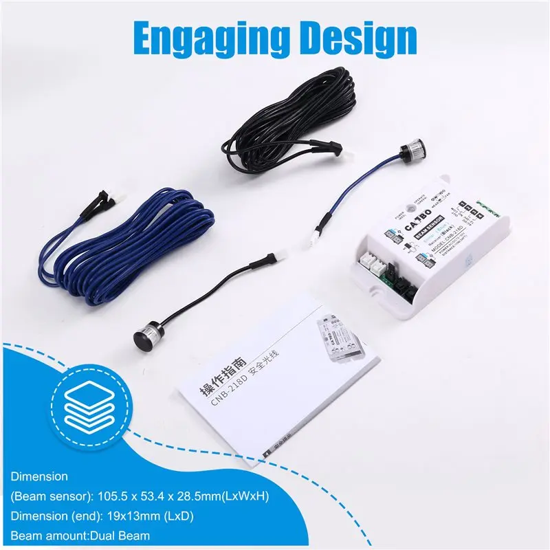 Single White Photoelectric Sensor Detector 10M/30FT Distance For Auto-Door-Y41A
