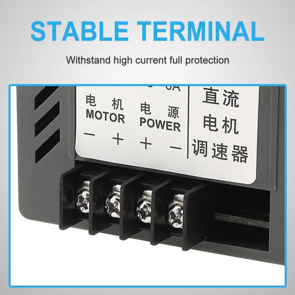 Motor Speed Controller Adjustable Speed with Switch Controller DC Motor Governor 6A Reversible Switch