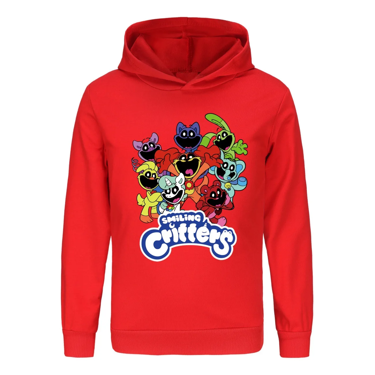 Smiling Critters Catnap Kids Hoodie Sweatshirt Toddler Boy Girl Spring Hooded Pullover Cartoon Printed Long Sleeve Shirt Clothes