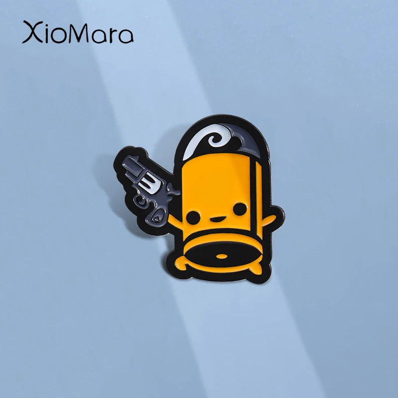 

Shooting Adventure Game Enamel Pins Custom Cute Characters Brooches Lapel Badges Cartoon Funny Jewelry Gift for Friends