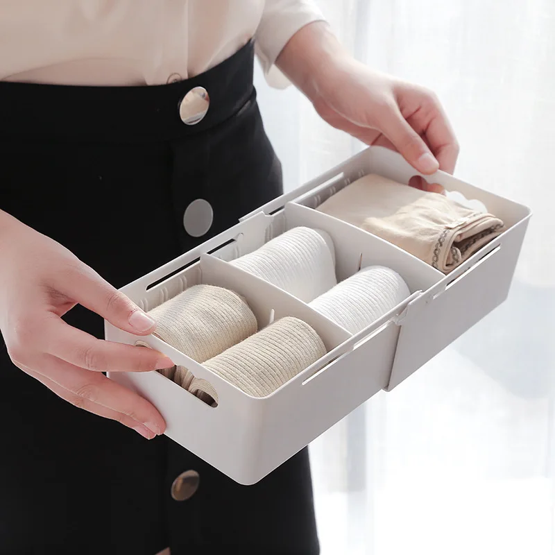 Scalable drawer space desktop receive a box of multi-functional household wardrobe receive free partition content box