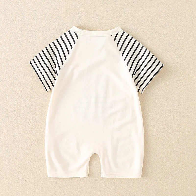 Baby Summer Clothes Thin ort Sve Onesie Striped Cute Newborn Boys Rer Summer Faion Set Student School orm