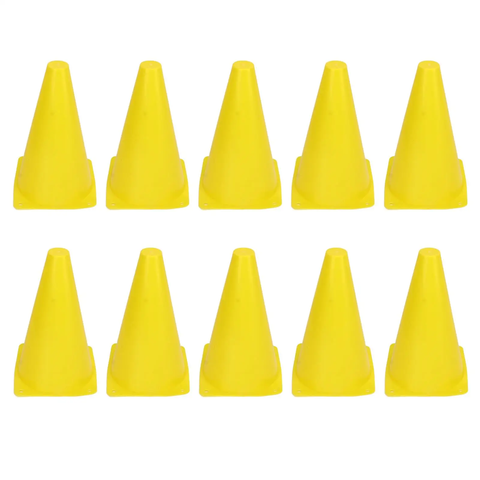 Yellow Sports Cones for Soccer & for basketball Training - Durable Base Cone Set