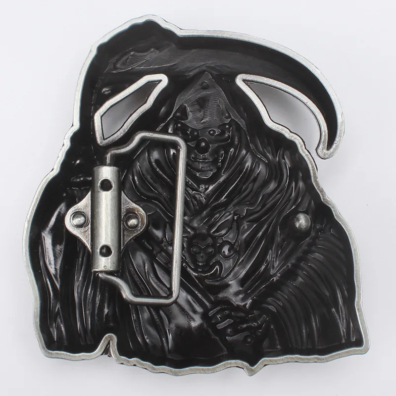 Grim Reaper Belt Buckle Belt DIY Accessories Western Cowboy Style Smooth Belt Buckle Punk Rock Style K37