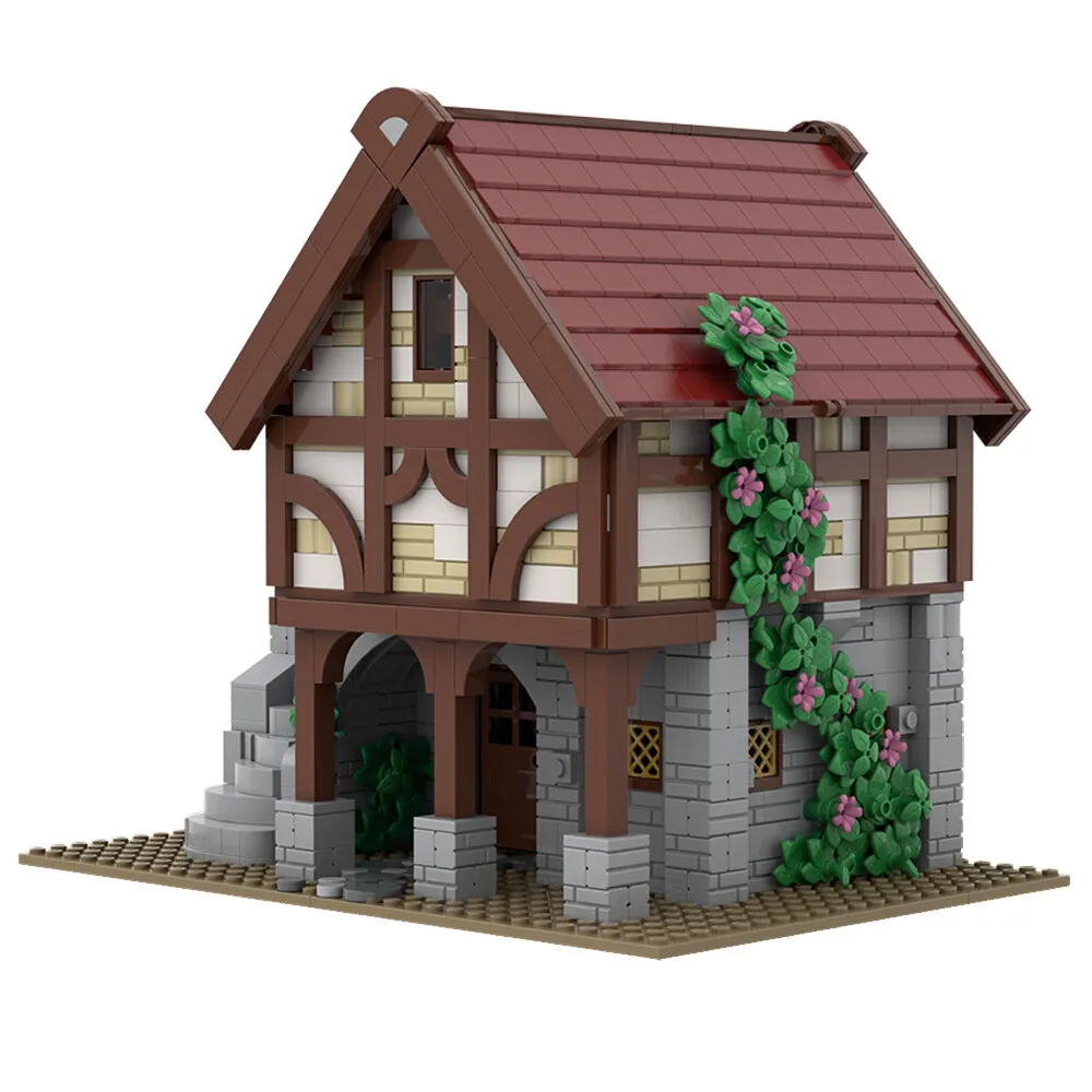 

MOC-155425 Модель средневекового дома с модульными полом и крышей 1325, детали