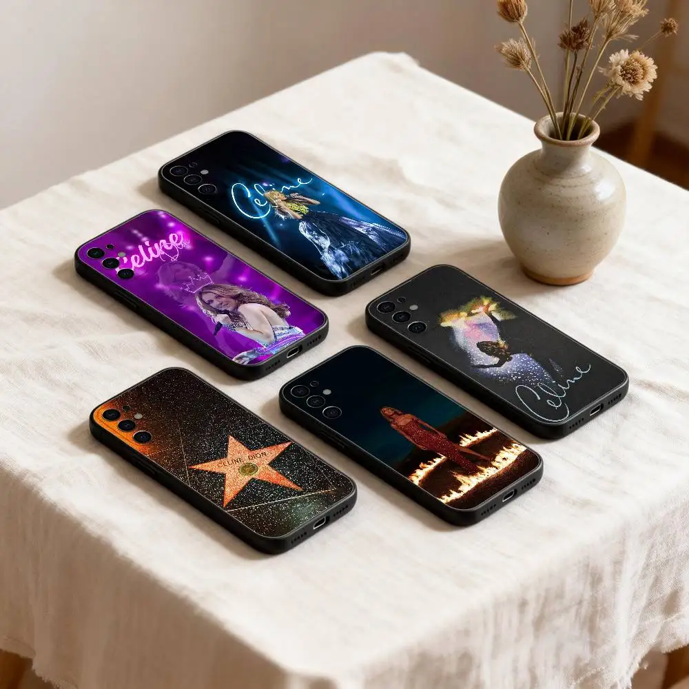 

Celine Dion phone Case For Samsung S26,25,24,21,22,23,30,20,Ultra,Plus,Fe,Lite Black Soft Cover