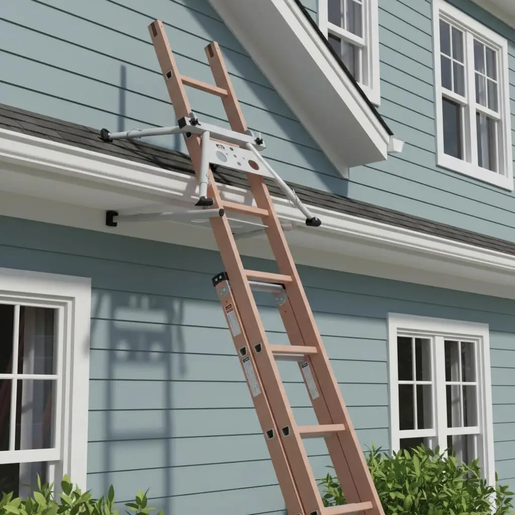 

Universal Telescopic Ladder Standoff 16.5-23.6 Inches For Roof Gutter House Siding Exterior Wall Maintenance Heavy Duty Steel