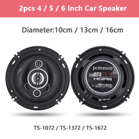 2Pcs 4/5/6 Inch Car Speakers 10cm/13cm/16cm Subwoofer Car Audio Music Stereo Full Range Frequency Hifi Automotive Speaker Horn