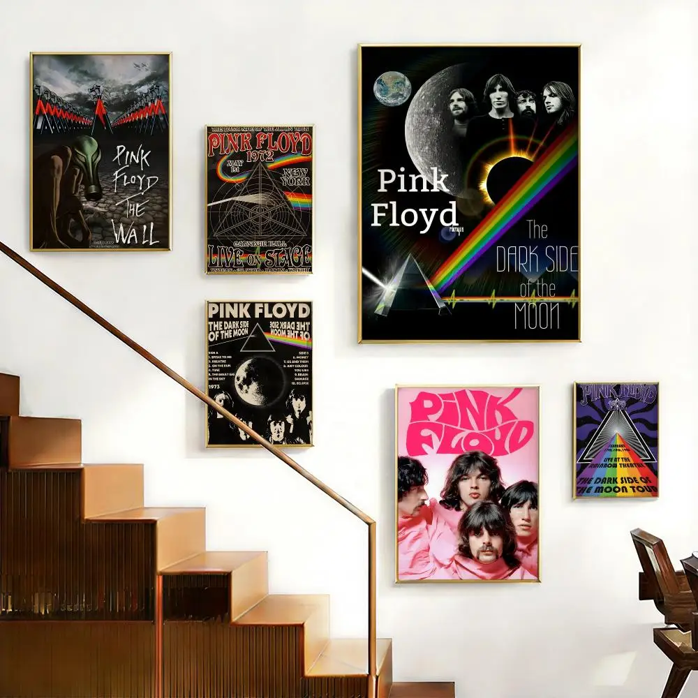 Classic Band P-Pink FloydS Poster HD Self-Adhesive No Residue After Removal Ideal for All Kinds of Wall Decor