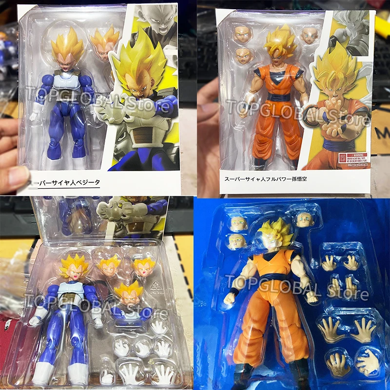 حار لعبة دراغون بول Z عمل الشكل Shf سوبر سايان سون جوكو كاكاروتو فيغيتا تمثال بولي كلوريد الفينيل المنقولة جمع أنيمي نموذج اللعب هدية