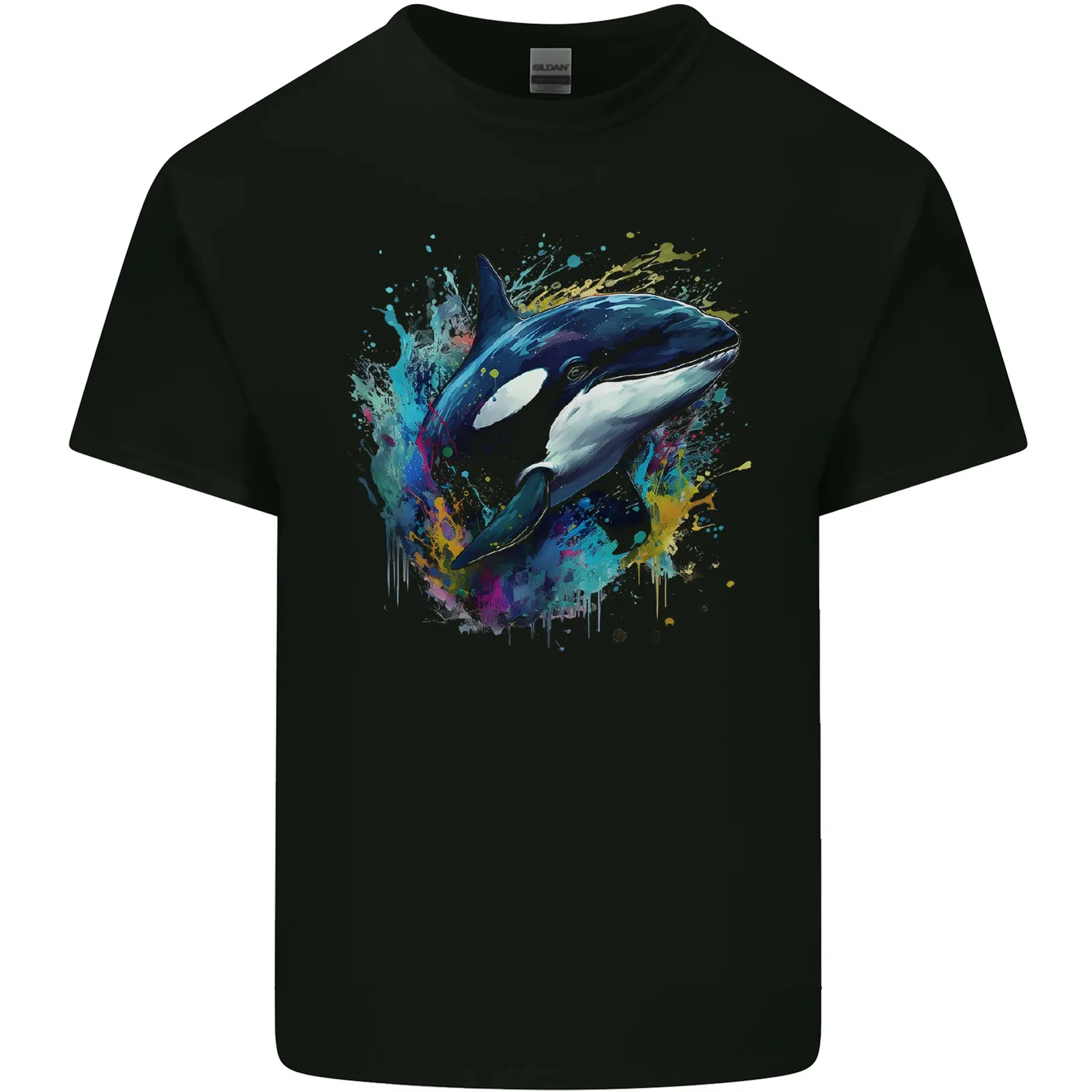 

A Colourful Orca Killer Whale Kids T-Shirt Childrens