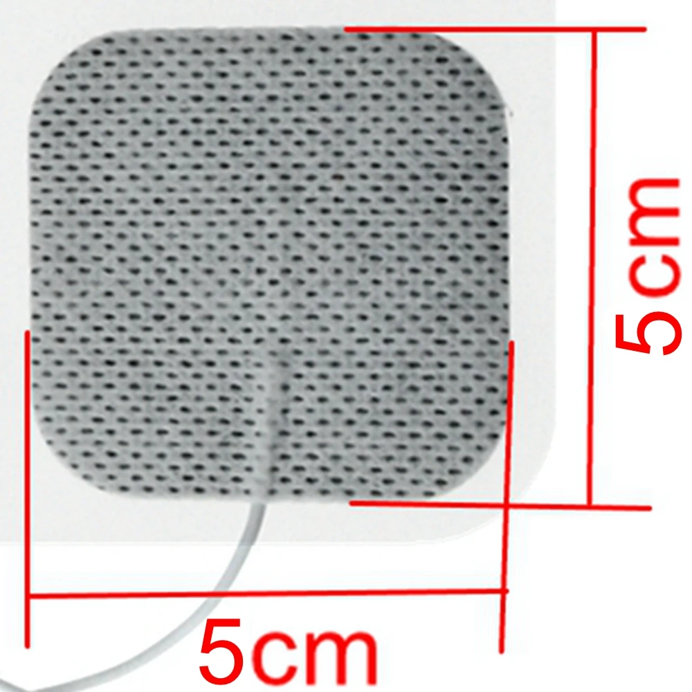 5cm*5cm electrode pad for low medium frequency electrotherapy,Cable L=8CM connector=2.0mm,10pcs pack