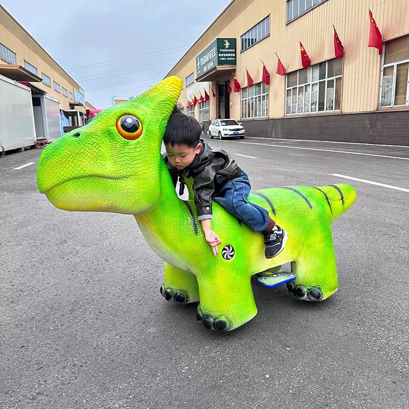 

Electric simulated dinosaur riding toy for kids in shopping malls and theme parks, which can be operated with coins