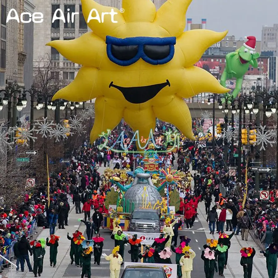 Custom Yellow Inflatable Smile Sun Cartoon Inflatable Docoration For Party/Club/Activities Decoration Made By Ace Air Art