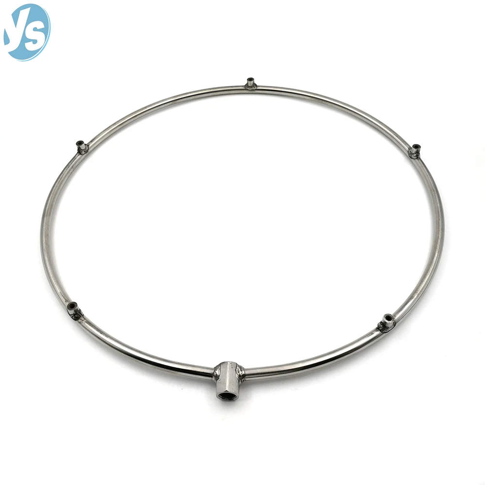 High Pressure Fog Nozzle Misting Ring 3/16 Inch Multi‑Head Atomizing Misting Ring For Outdoor Cooling Humidifier Equipment