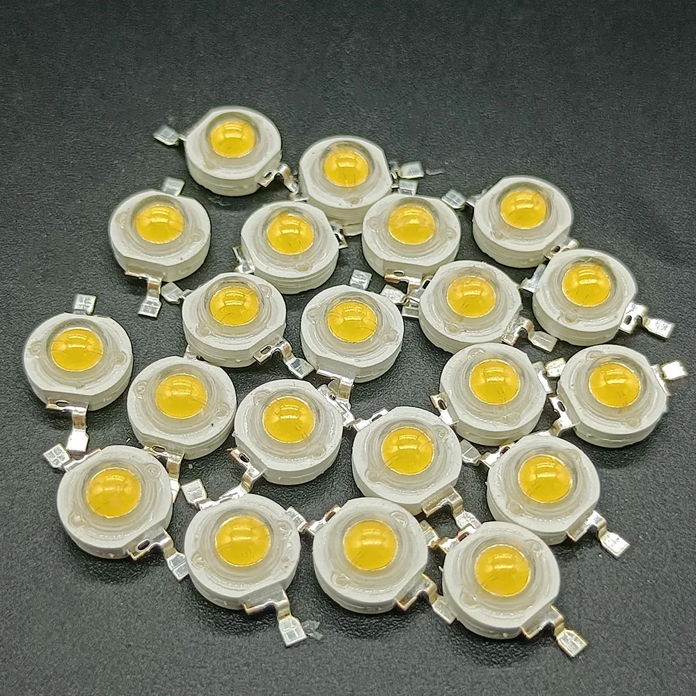 3 W warmweißer Hochleistungs-LED-Perlenemitter DC3,2–3,8 V, 700 mA, 180–200 lm, 3000–3500 K, ohne Sockel