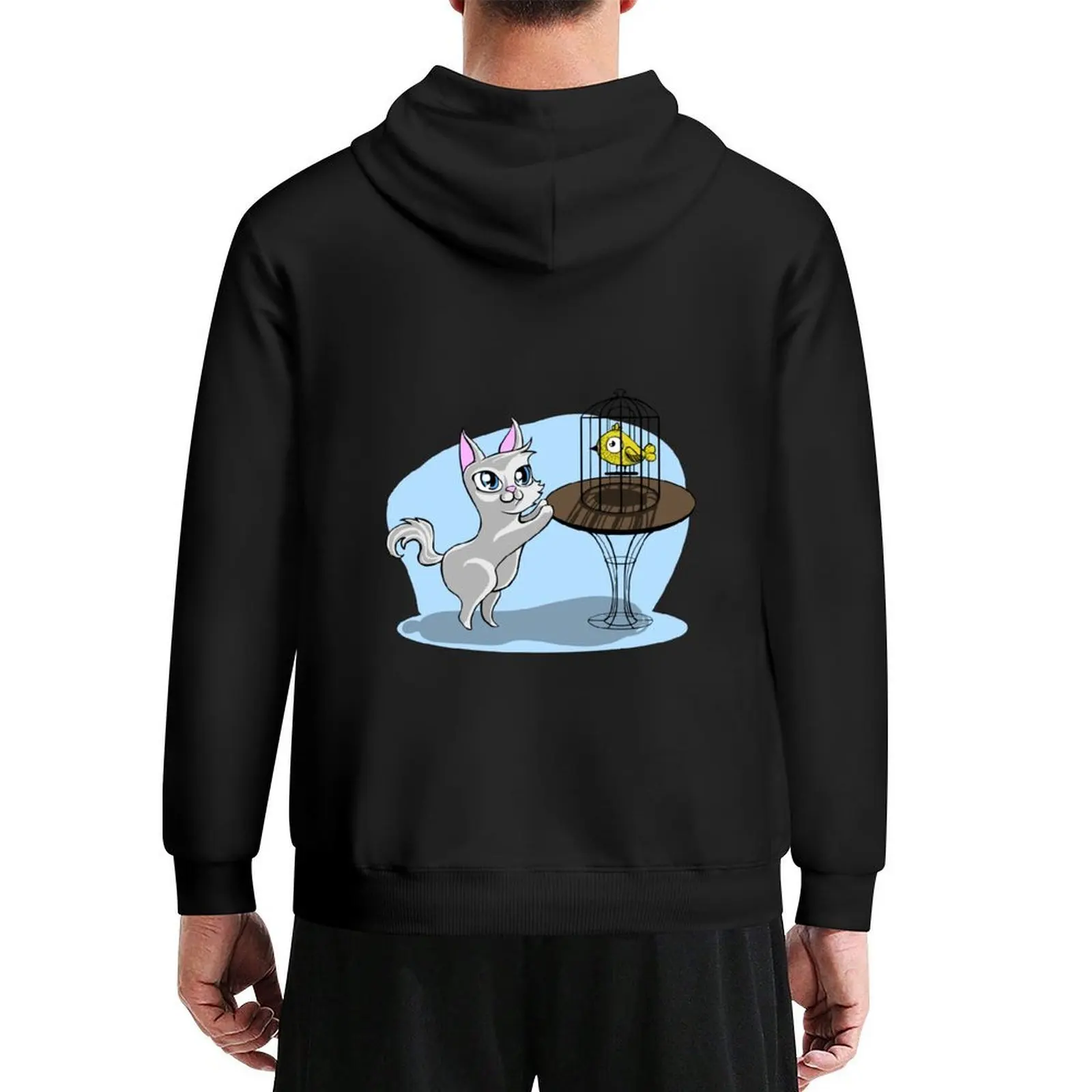 

bird cage and cat Hoodie mens designer clothes male clothes mens clothes autumn designer hoodies