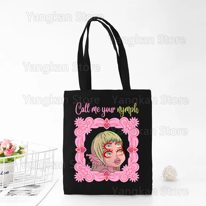 Melanie Martinez Music Portals Trilogy Tour Harajuku Canvas Women\'s College Ulzzang Black Large Capacity Casual Shoulder Bags