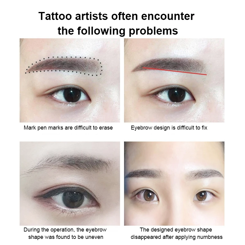눈썹 메이크업 보조기 초보자 보조기, 완벽한 눈썹 모양을 그리는 데 도움, 사용하기 쉽고 안전한 소재, 1 개, 3 개, 5 개