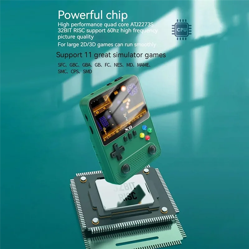

Портативная игровая консоль X9, 10000 игр, 3,5 дюйма, два игрока, 2000 мАч, для GBA GBC NES, для 11 видов симуляторов, новинка