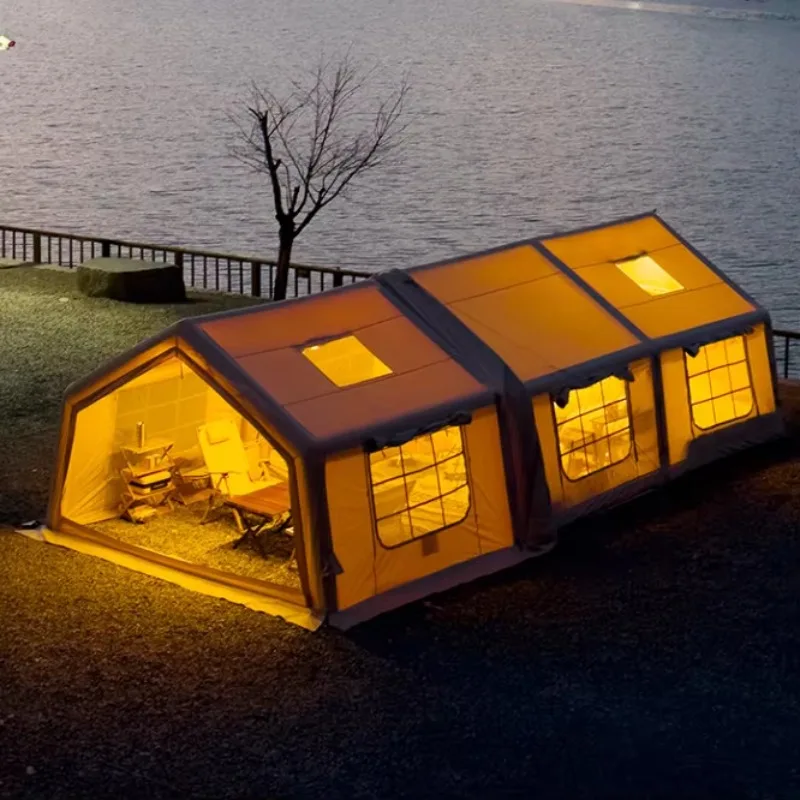 #￥Large Inflatable air Tent Outdoor Shelter Camping Cabin With  Waterproof Sunscreen Wear-Resistant