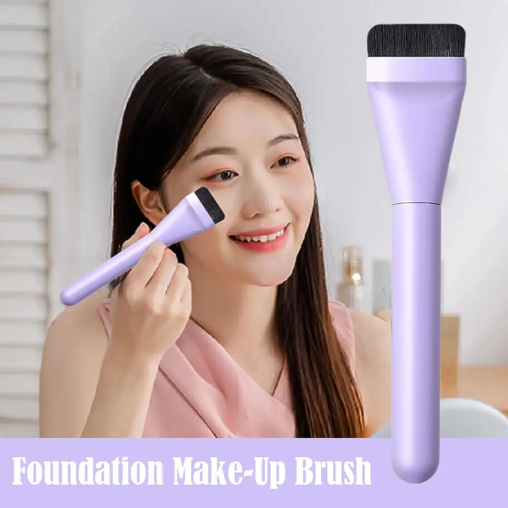 フラットトップファンデーションブラシ、リキッドファンデーション用メイクブラシ、ストリークフリーカブキフェイスメイクアップツール、仕上げ用ファンデーションブラシ
