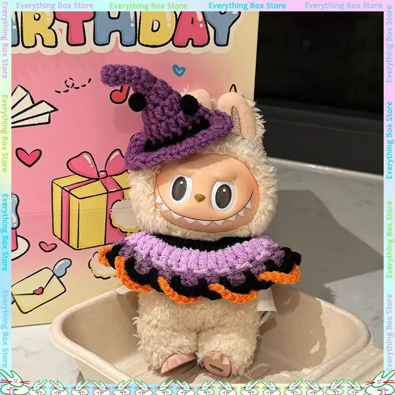 New For 17cm Cute Doll  Halloween Doll Set Suitable Pumpkin Hat Cotton Doll Neck Accessories Festival Doll Decoration
