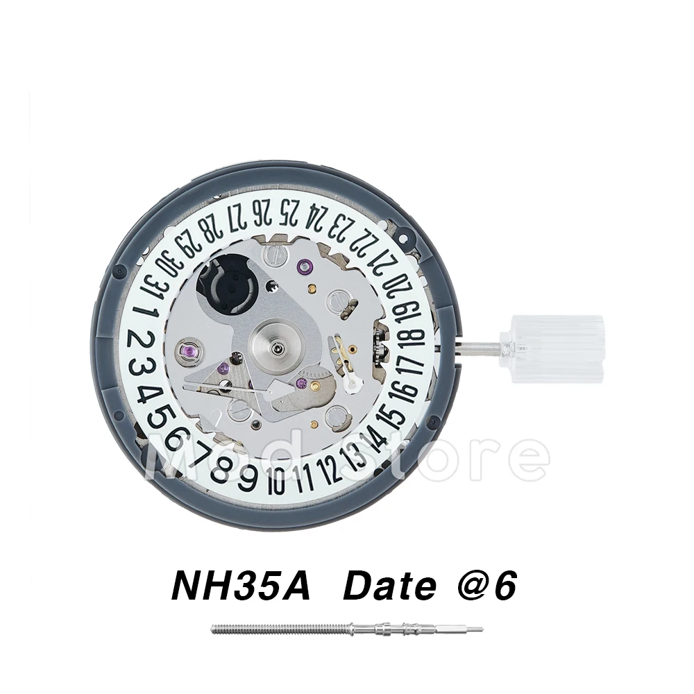 SEI KO (SII) TMI NH35 NH35A Automatic Movement Mechanical With Stem Date at 6 White Disc