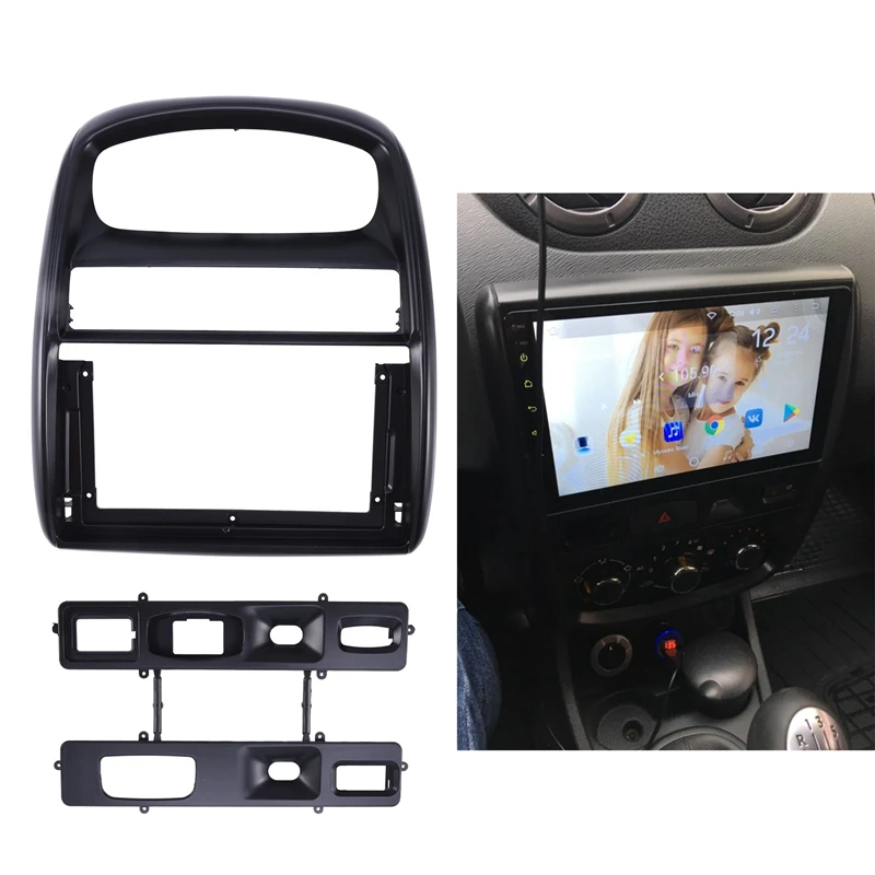 

2Din Car DVD Frame Audio Fitting Adaptor Dash Trim Kits Fascia Panel 9 Inch For Renault Duster 2010-2014