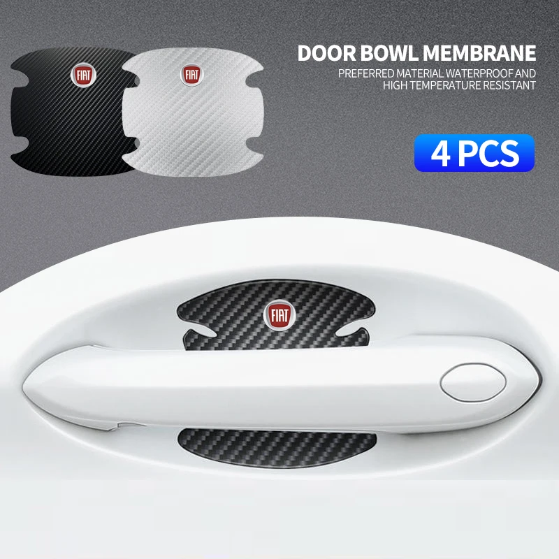 4Pcs Car Door Bowl Anti-scratch Sticker Handle Protection Sticker For Fiat Seat MINI Alfa Romeo Honda Jaguar Ford JEEP Acura