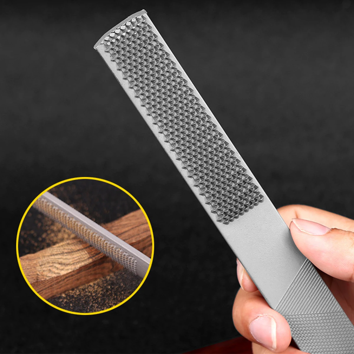 4-Way Wood Rasp File 2pcs Steel Hand File Durable Wood Rasp Set Half Round Flat And Needle Files Easy To Use Sharping Tools