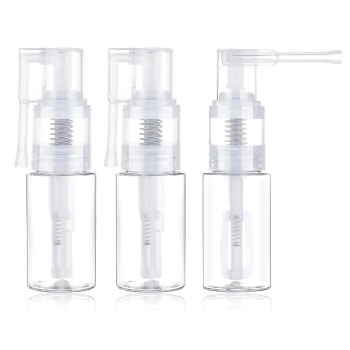AA83 3Pcs Glitter Duster Sprayer, 35ml Transparent Glitter Duster Sprayer Bottle, Dry Powder -Bottle Empty