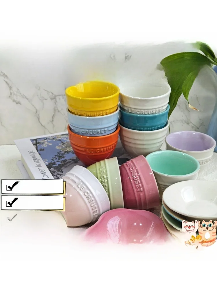 

Le Creuset Cool Color Cerc Tea Cup Multi-Sle Multi-Color 40ml French Sle Everyday Use Pure Color Bowl round ape