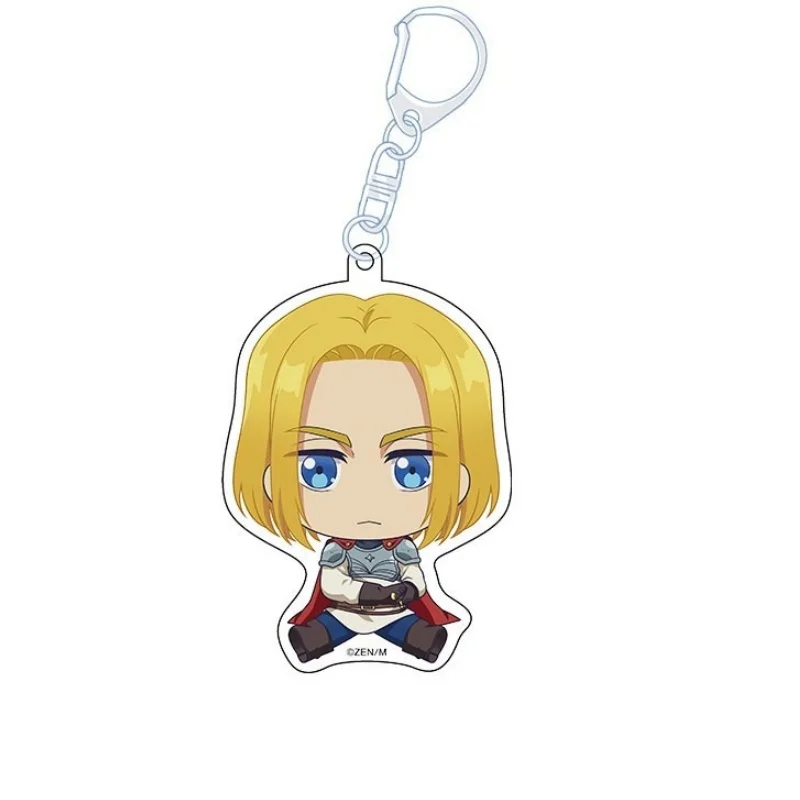 6cm Gift Zenshu Card Sticker Pendant Anime Cartoon Acrylic key chains Student Bus Subway School Documents Patch Bag Keychain