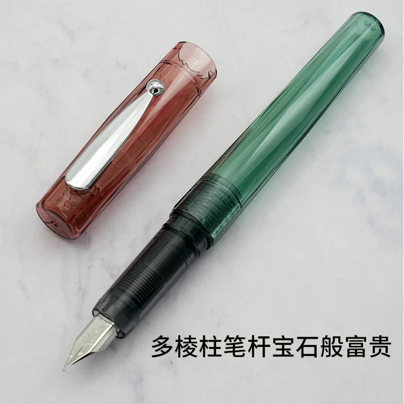 Penna stilografica originale in platino PREFOUNTE 3 colori trasparente 0.3mm cancelleria scolastica con pennino in acciaio inossidabile per scrivere Birthstone