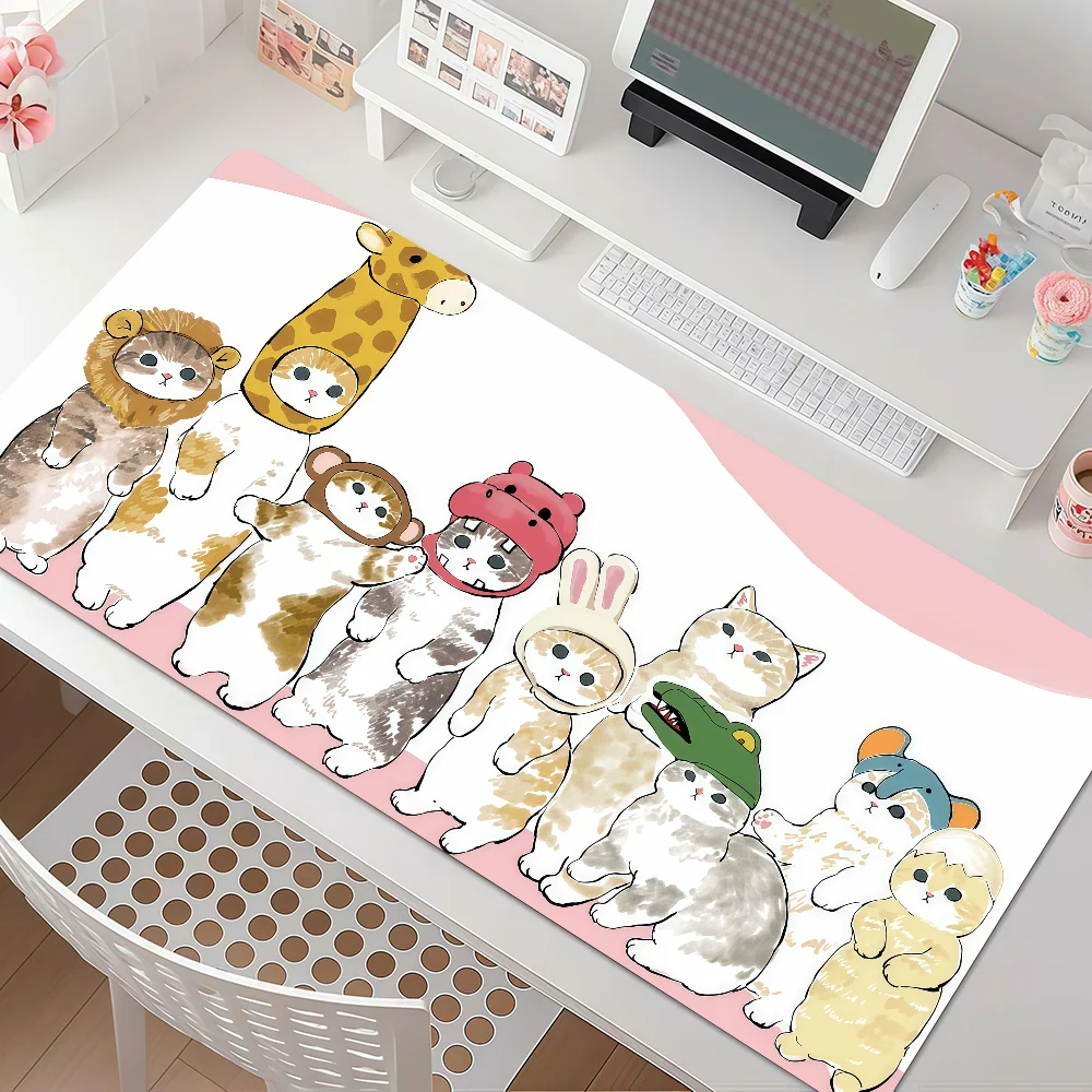 Cartoon C-cat Cute Mouse Pad Anti Slip Rubber Edge Locked Thickened Laptop  M-Mofusand  Gaming Desk Mat