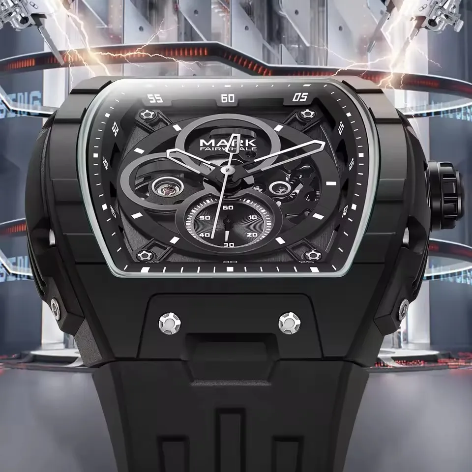 Mark Fairwhale 6003 Fashion Luxury Automatic Mechanical Men's Watch Creative Dial New Night Light Men's Mechanical Watches Gift