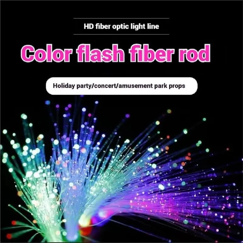 ABMR-Party LED Light Wand Set-24PCS Glow Fiber Optic Sticks Glittering Color-Changing Shining Leds