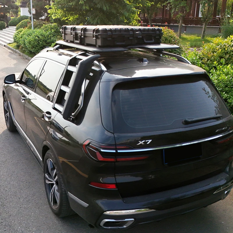 Aluminum Alloy Car Roof Cargo Luggage Rack Baskets Side Ladder Side Box for BMW X7 2019-2026 6