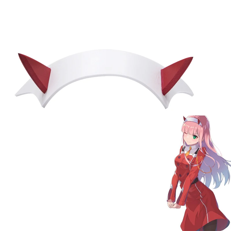 Anime DARLING In The FRANXX Zero Two Cosplay Requisite Kopfbedeckung PVC Horn Stirnband Haarband Kostümzubehör Haarnadel Haarspange Geschenke