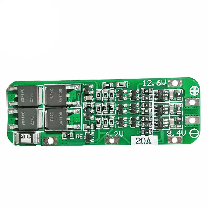 드릴 모터용 리튬 이온 배터리 18650 충전기 PCB BMS 보호 보드, 3S 20A, 12.6V Lipo 셀 모듈, 64x20x3.4mm