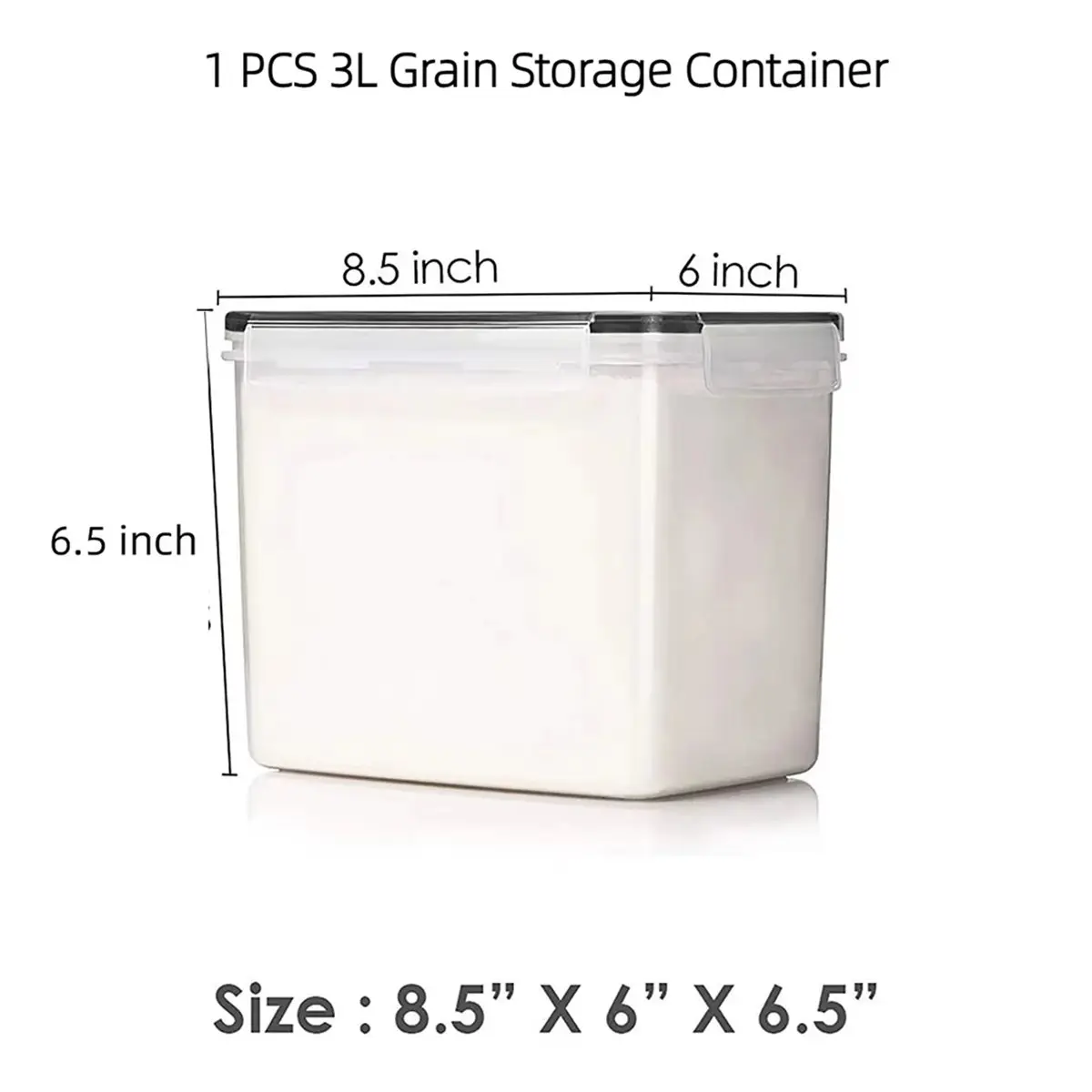 

НОВИНКА 2026: Герметичные контейнеры для хранения зерна объемом 3,6 л с крышкой, штабелируемые прозрачные коробки