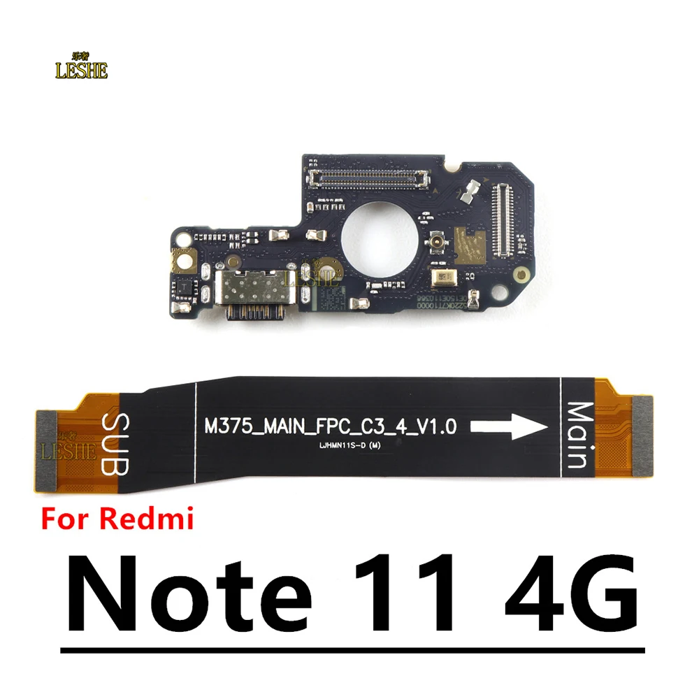 

Для Xiaomi Redmi Note 11 4G USB Type-C 2.0: гибкий кабель для зарядного порта на материнской плате